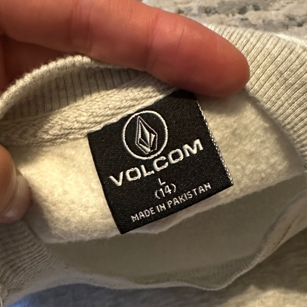 Volcom Light Gray Logo Sweatshirt - Picture 3 of 3